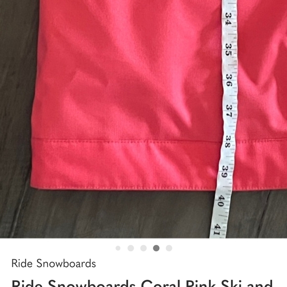 Ride Snowboards Coral Pink Ski and Snowboard Pants - Size Large - Picture 13 of 14